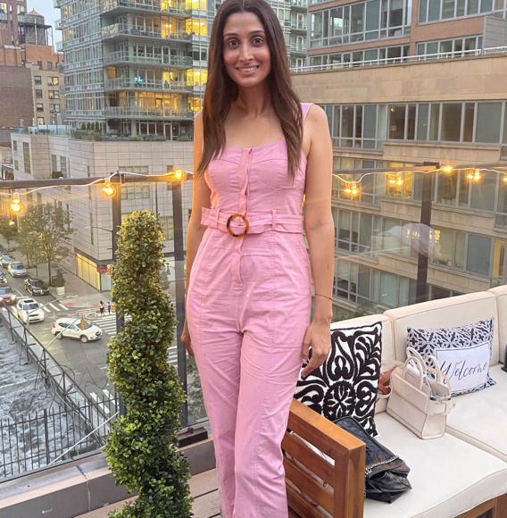 Pink Belted Jumpsuits